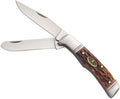 Browning Joint Venture Trapper Brown Jigged Bone Folding Knife BR0012