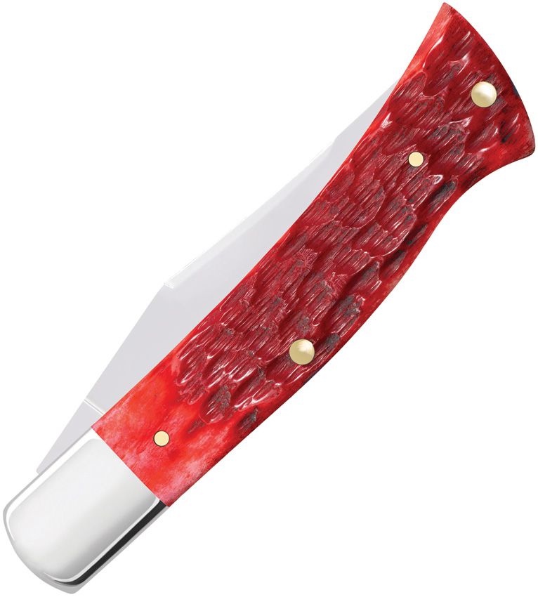 Case Cutlery Axe Handle Dark Red Bone Folding Knife CA31942