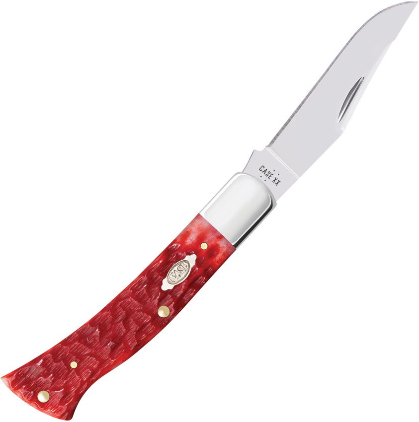 Case Cutlery Axe Handle Dark Red Bone Folding Knife CA31942