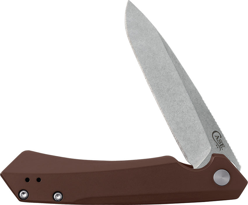 Case Kinzua Framelock Brown Aluminum S35VN Tanto