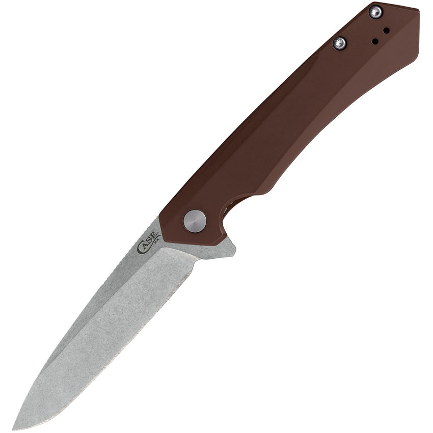 Case Kinzua Framelock Brown Aluminum S35VN Tanto