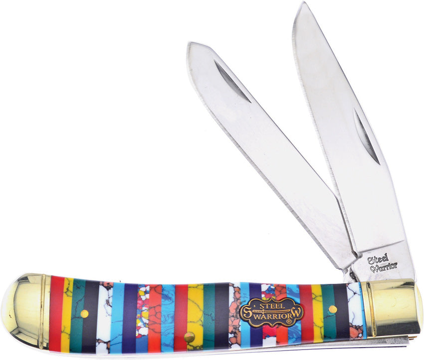 Frost Cutlery Trapper Multi-Color Stone