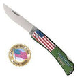Bear & Son Freedom Forever Dark Green Aluminum Small Locking Farmhand Folding Knife U137LODFF