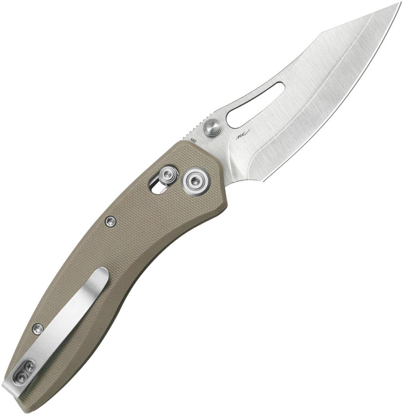 Kubey Caiman Crossbar Lock Tan G10 San Mai M2