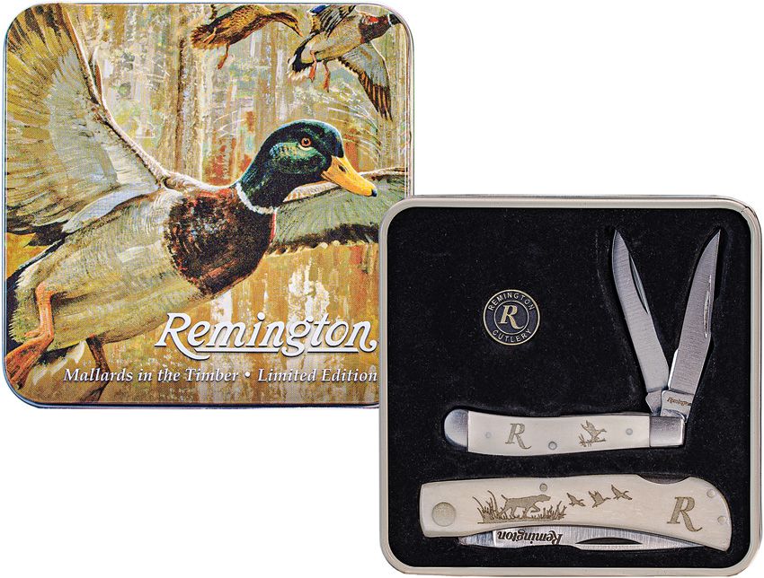 Remington Duck Tin Collector Gift Set 2-Knife Combo R15686
