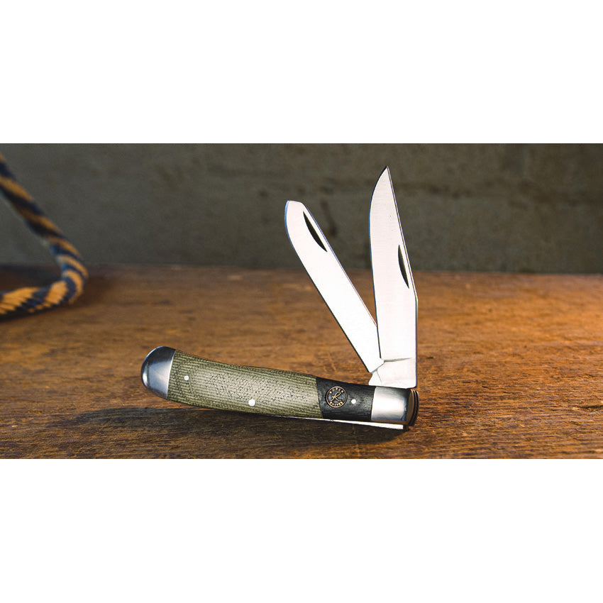 Roper Knives Rattler Trapper Green Micarta