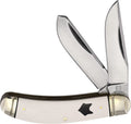 Rough Rider Sowbelly Trapper Folding Knife White Micarta RR2310
