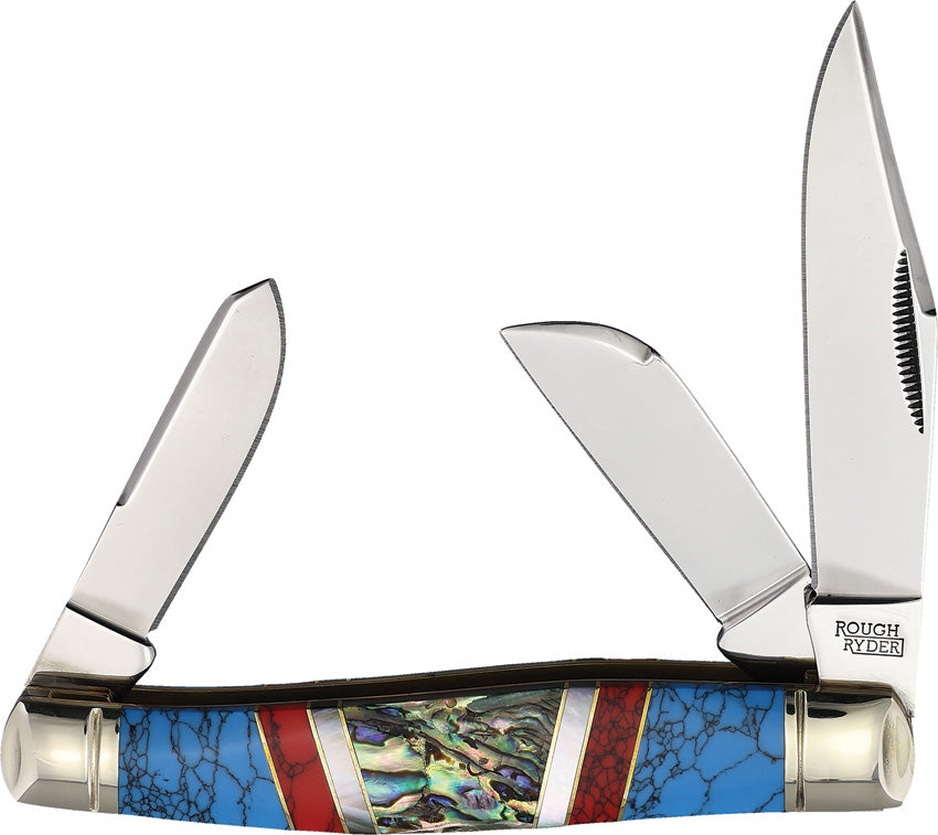 Rough Rider Large Stockman Multi-Stone Handle