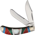 Rough Rider Bow Trapper Folding Knife Stone & Pearl Handle RR2414
