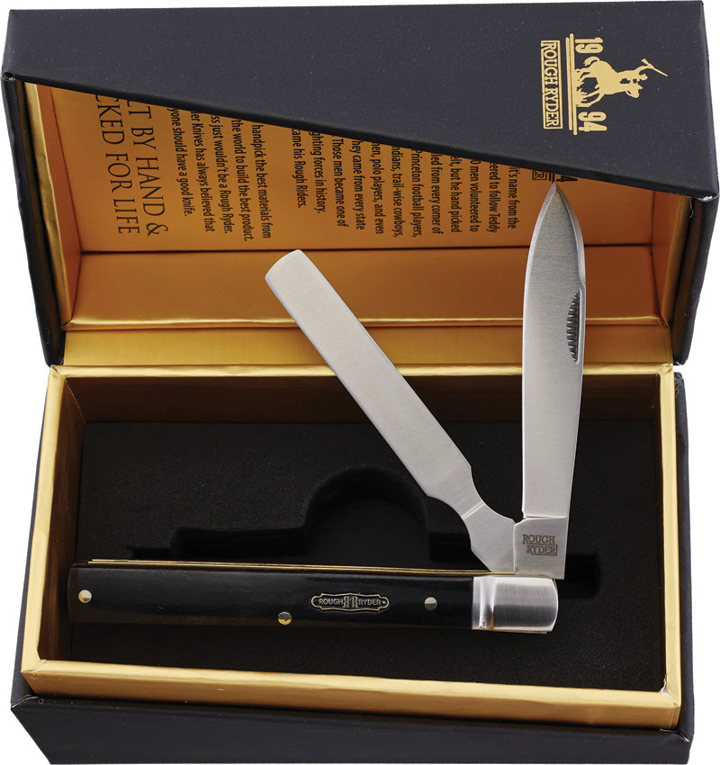 Rough Rider Bearhead Doctor's Knife Pakkawood