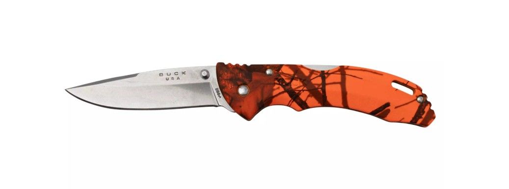 Buck Bantam BLW Lockback blaze orange camo